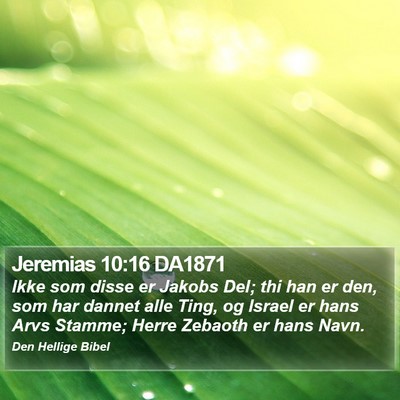 Jeremias 10:16 DA1871 Bible Verse Image