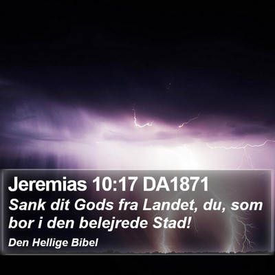 Jeremias 10:17 DA1871 Bible Verse Image