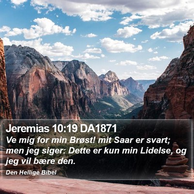 Jeremias 10:19 DA1871 Bible Verse Image