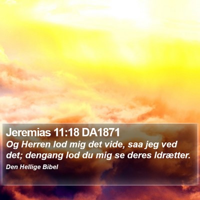 Jeremias 11:18 DA1871 Bible Verse Image