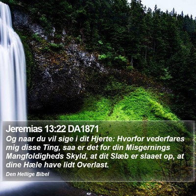 Jeremias 13:22 DA1871 Bible Verse Image