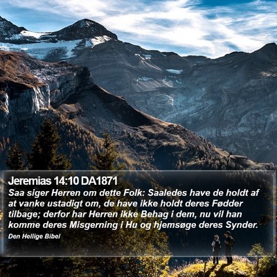 Jeremias 14:10 DA1871 Bible Verse Image