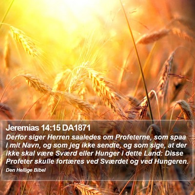Jeremias 14:15 DA1871 Bible Verse Image