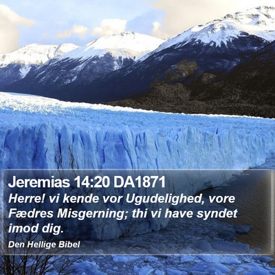 Jeremias 14:20 DA1871 Bible Verse Image