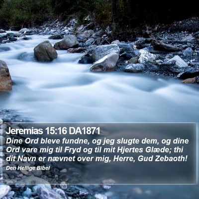 Jeremias 15:16 DA1871 Bible Verse Image