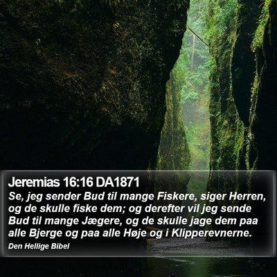 Jeremias 16:16 DA1871 Bible Verse Image