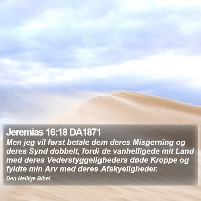 Jeremias 16:18 DA1871 Bible Verse Image