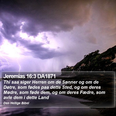 Jeremias 16:3 DA1871 Bible Verse Image