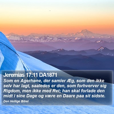 Jeremias 17:11 DA1871 Bible Verse Image