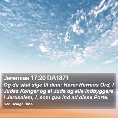 Jeremias 17:20 DA1871 Bible Verse Image