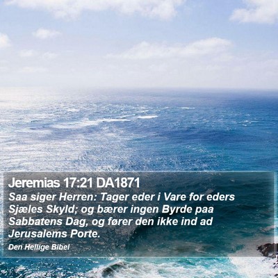 Jeremias 17:21 DA1871 Bible Verse Image