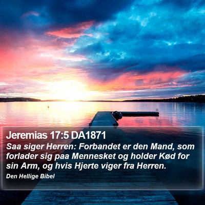 Jeremias 17:5 DA1871 Bible Verse Image