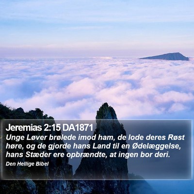 Jeremias 2:15 DA1871 Bible Verse Image