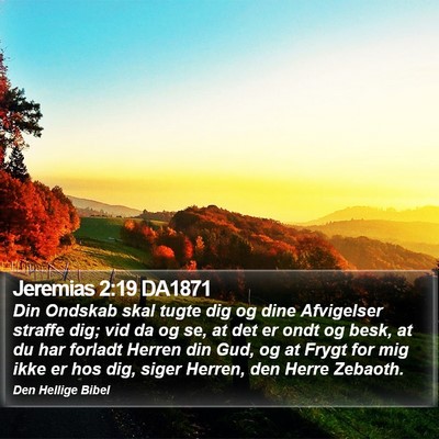 Jeremias 2:19 DA1871 Bible Verse Image