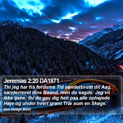 Jeremias 2:20 DA1871 Bible Verse Image