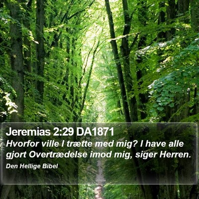 Jeremias 2:29 DA1871 Bible Verse Image