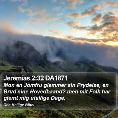 Jeremias 2:32 DA1871 Bible Verse Image