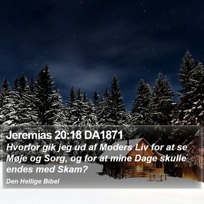 Jeremias 20:18 DA1871 Bible Verse Image
