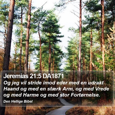 Jeremias 21:5 DA1871 Bible Verse Image