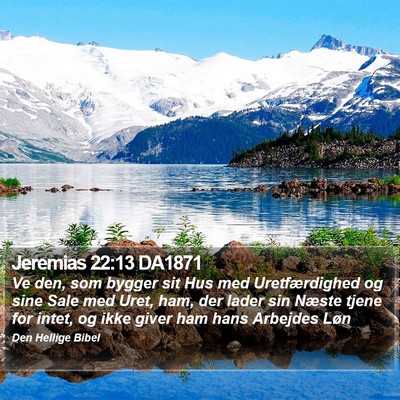 Jeremias 22:13 DA1871 Bible Verse Image