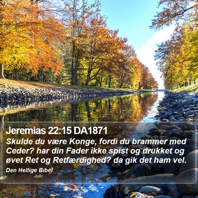 Jeremias 22:15 DA1871 Bible Verse Image