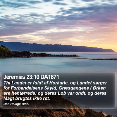 Jeremias 23:10 DA1871 Bible Verse Image