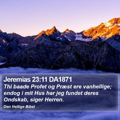 Jeremias 23:11 DA1871 Bible Verse Image