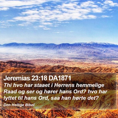 Jeremias 23:18 DA1871 Bible Verse Image