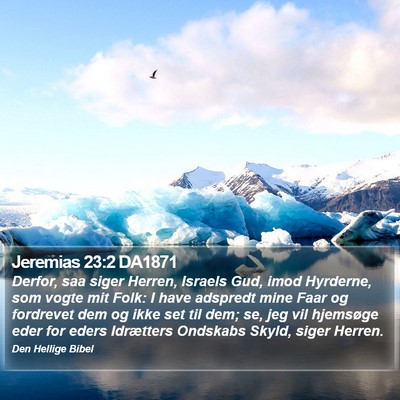 Jeremias 23:2 DA1871 Bible Verse Image