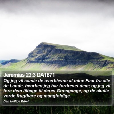 Jeremias 23:3 DA1871 Bible Verse Image