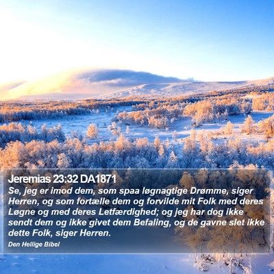 Jeremias 23:32 DA1871 Bible Verse Image