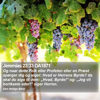 Jeremias 23:33 DA1871 Bible Verse Image