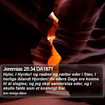Jeremias 25:34 DA1871 Bible Verse Image