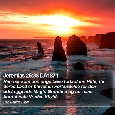 Jeremias 25:38 DA1871 Bible Verse Image