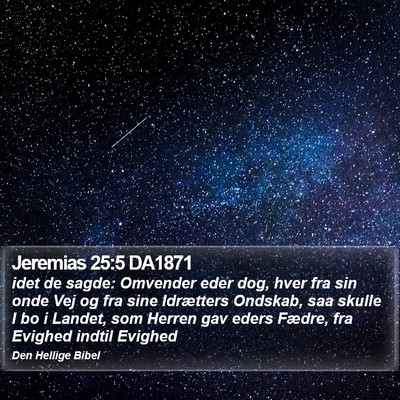 Jeremias 25:5 DA1871 Bible Verse Image