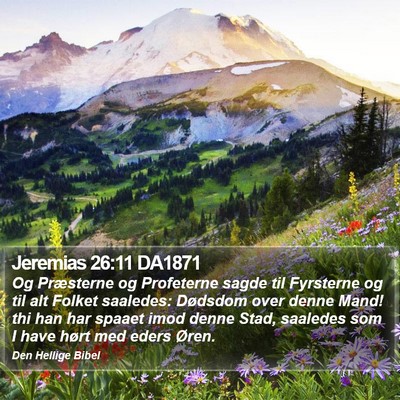 Jeremias 26:11 DA1871 Bible Verse Image