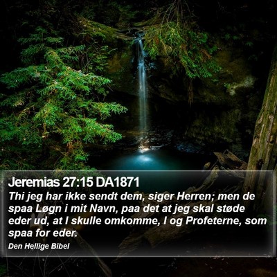 Jeremias 27:15 DA1871 Bible Verse Image