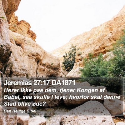 Jeremias 27:17 DA1871 Bible Verse Image