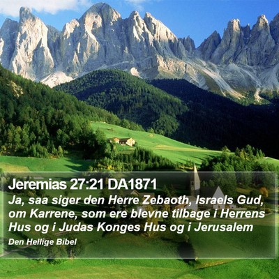 Jeremias 27:21 DA1871 Bible Verse Image