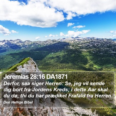 Jeremias 28:16 DA1871 Bible Verse Image