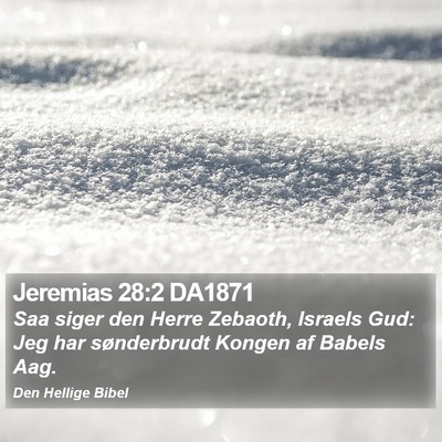 Jeremias 28:2 DA1871 Bible Verse Image