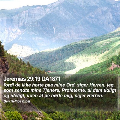 Jeremias 29:19 DA1871 Bible Verse Image