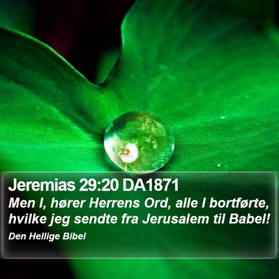 Jeremias 29:20 DA1871 Bible Verse Image