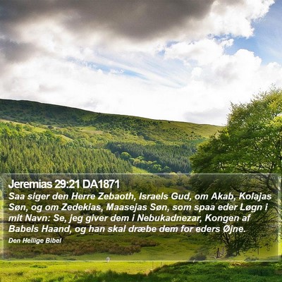 Jeremias 29:21 DA1871 Bible Verse Image