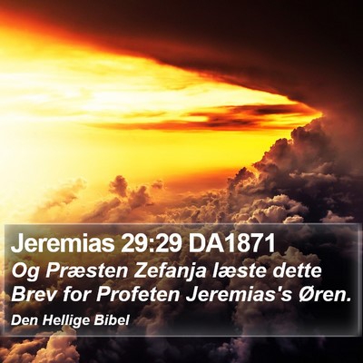 Jeremias 29:29 DA1871 Bible Verse Image