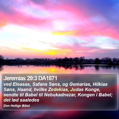 Jeremias 29:3 DA1871 Bible Verse Image
