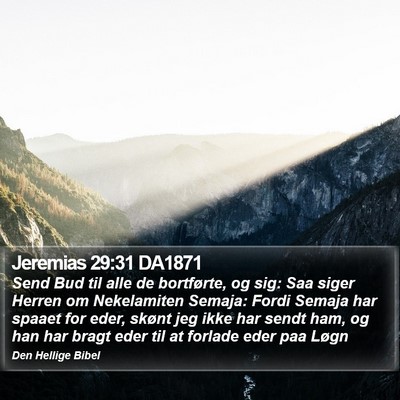 Jeremias 29:31 DA1871 Bible Verse Image