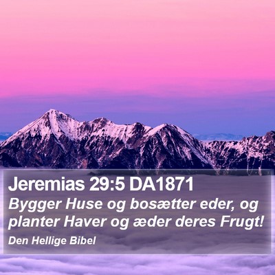 Jeremias 29:5 DA1871 Bible Verse Image
