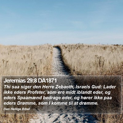 Jeremias 29:8 DA1871 Bible Verse Image