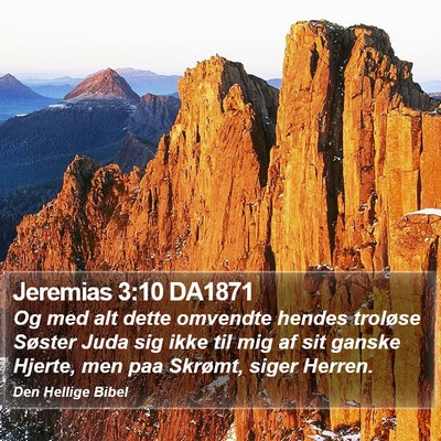 Jeremias 3:10 DA1871 Bible Verse Image